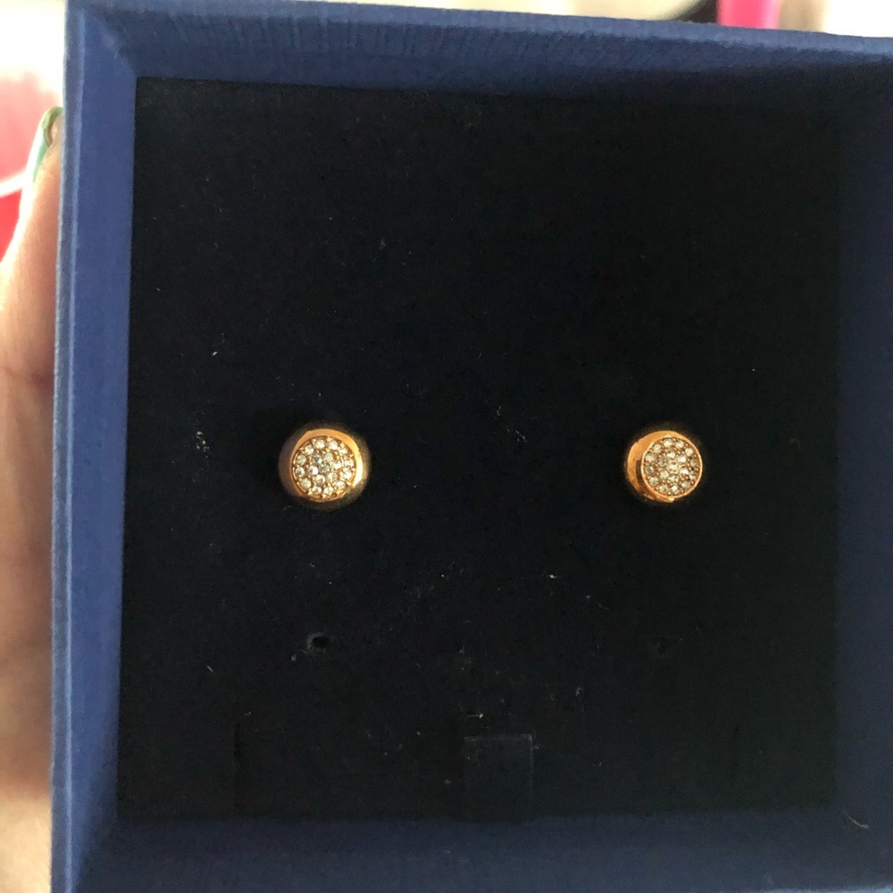 Rose gold Swarovski studs